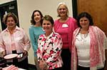 April Hostesses Marlene Duronslet, Melissa Monaghan, Nancy Hudson Miller, Betsy Henson, Dee Dee Lancaster