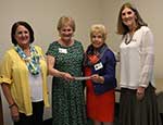 Fran Puig, Sponsor Ginger Crawford, JPAS Acceptance Carrel Epling and Judith McKey, Community Service Chairman