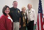 January Speaker Sheriff Newell Normand with, from left, Charlotte Carrigee, President Carrel Epling and Coleen Landry