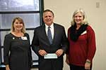 January Speaker Sheriff Newell Normand with President Judy Wood and Diane Currie