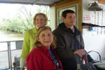 Kathleen McGregor and Coleen Landry, Fling Chairmen and Capt. Jason Beasley of Jean Lafitte Swamp Tours