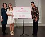 President Mellisa Monaghan, Katie Claire Scuderi of Chapelle High School and Scholarship Chairman Cindy Enright 2025