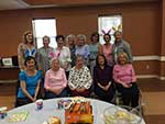 Magnolia School Easter Party 2019: Jean McGovern, Regina Martiny, Carita Breaux, Yvonne Perret, Gene Ann Balsamo; Standing: Judith McKey, Judy Foren, Linda Sharp, Linda Deichmann, Marion Lacoste, Valerie Englade, Joy Babin, Trisha Seale