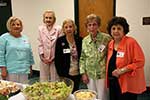 May 2016 hostesses Debbie Hughes, Joan Dannow, Kathleen McGregor, Rita Clare Quartano and Irene Klinger