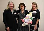 November speaker, Author Yvonne Perret with Diane Currie and President Wood