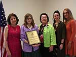 Scholarship Yvonne Perret, Savannah Smith of Chapelle, Melanie Rose, Brandy Adam, and Jessica Reeg