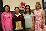 Yvonne Perret, Qiangi Qu, Chapelle Counselor Kaylyn Bourgeois and  President Judy Wood