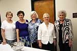 September 2016 Hostesses Jerry Gast, Jean McGovern, Lindy Deichmann, Betty Fritscher and Marion LaCoste