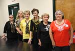 September 2015 hostesses: Linda Gallagher, Diane Currie, Ginger Crawford, Jean McGovern, Elsie Manos and Cynthia Garic