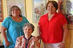 September 6, 2013 Hostesses Cindy Garic and Fran Puig. Seated is Marguerite Ricks