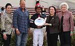 Day at the Races 2014 - Cindy Enright, owner/trainer, winning jockey, President Melanie Rose and Marion LaCoste